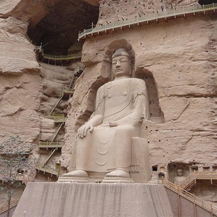 A Buddha sculpture