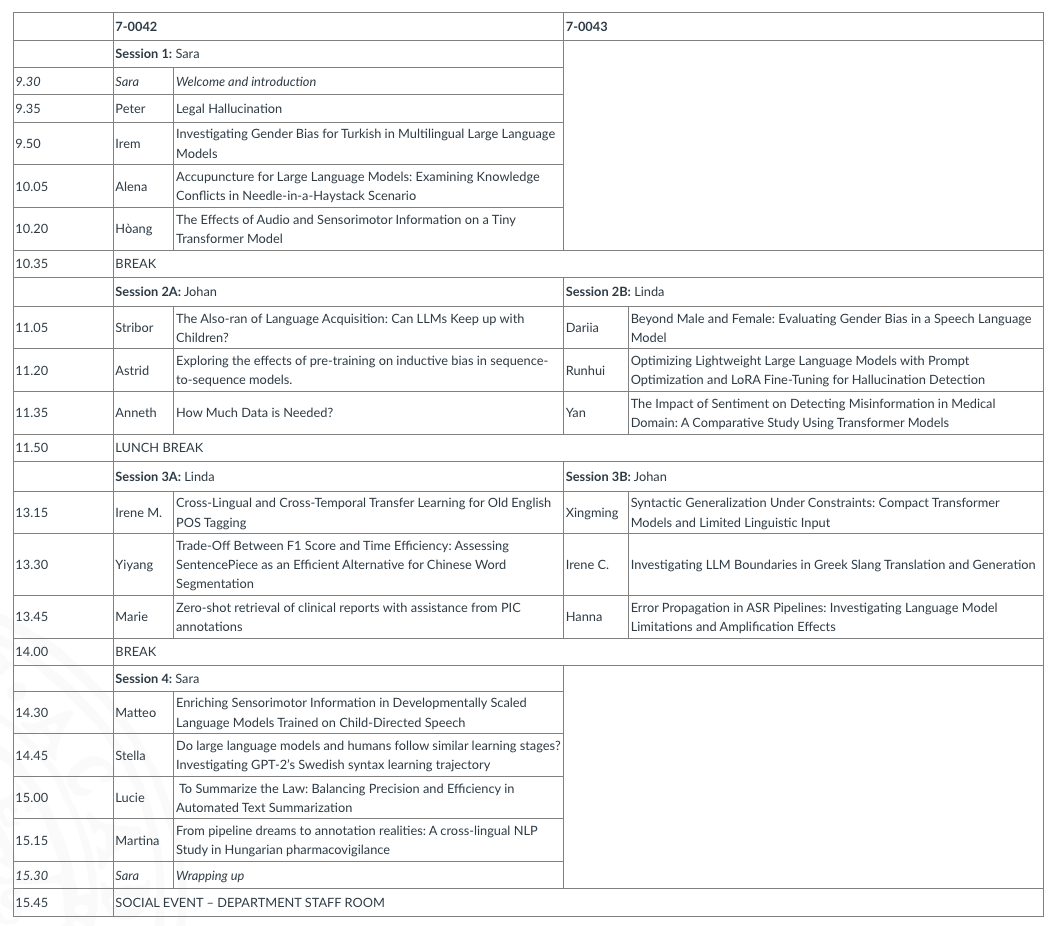 Program for the research and development workshop 2025